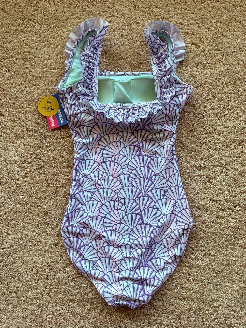 RuffleButts Women’s Magical Mermaid Ruffle One Piece Swimsuit NWT Small - Picture 3 of 4